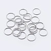 Anti-Tarnish Rhodium Plated 925 Sterling Silver Round Rings STER-F036-03P-1x5-1