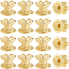 20Pcs Brass Lotus Beads KK-BBC0015-59-1