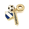 Football Theme Brass & Enamel European Dangle Charms KK-CBA8E93-01F-2