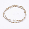 Electroplate Glass Beads Strands GLAA-F078-PL10-2