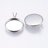 Tarnish Resistant 304 Stainless Steel Pendant Cabochon Settings STAS-I097-059-14MM-2