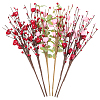 6Pcs 3 Styles Foam & Gypsum & Silk Cloth Artificial Heart Flower Branch DIY-WR0005-40-1