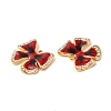 Real 18K Gold Plated 304 Stainless Steel Rhinestone Pendants STAS-A084-28G-04-2