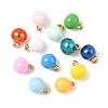 Brass Enamel Pendants KK-K364-17B-G-1