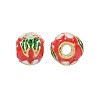Chinese Style Alloy Enamel Beads ENAM-P160-20-G-6