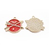 Alloy Enamel Pendants ENAM-G213-06LG-01-1