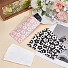 3Pcs 3 Colors Rectangle with Flower Pattern PU Leather Eyelasses Case AJEW-CN0005-64-4