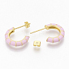 Brass Stud Earrings EJEW-S209-10-4