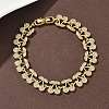 Cherry Brass Micro Pave Cubic Zirconia Chain Bracelets BJEW-L703-01B-G-1