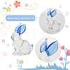 CHGCRAFT 3Pcs 3 Colors Rabbit Shape Glass Display Decorations DJEW-CA0001-34-2