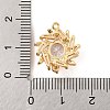 Brass Pave Clear Cubic Zirconia Connector Charms KK-S389-40G-3