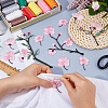 11Pcs 7 Styles Rayon Iron on/Sew on Cloth Patches PATC-FH0001-37-3