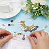 20Pcs 2 Colors Flat Round with Number Alloy Enamel Locking Pendant Stitch Markers HJEW-SC00044-4