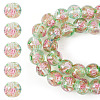1 Strand Handmade Glod Sand Lampwork Beads Strands LAMP-TA0002-09F-1