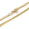 Brass Curb Chain Necklaces NJEW-I247-01G-2