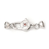 Brass Micro Pave Cubic Zirconia Lobster Claw Clasps KK-U059-51P-1