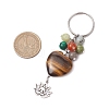 Natural & Synthetic Gemstone Keychain KEYC-JKC01155-3