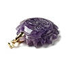 Natural Amethyst Pendants G-E043-01B-01G-4