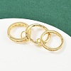 Brass Micro Pave Cubic Zirconia Plain Band Finger Rings for Women RJEW-P160-01D-G-3