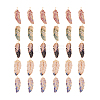 30Pcs 5 Colors Alloy Rhinestone Pendants KK-PH0013-78-6