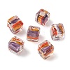 Silver Foil Glass Beads FOIL-D074-01D-2