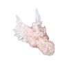 Dragon Resin with Natural Rose Quartz Chips Inside Display Decorations PW-WG37610-04-1