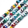 Electroplate Solid Color Glass Beads Strands EGLA-N002-06-A01-1