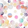 450Pcs Frosted Baking Paint Crackle Glass Beads with Glitter Powder DGLA-FS0001-11-3