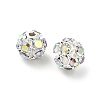6mm Brass Rhinestone Beads X1-KK-S519-01A-01S-2