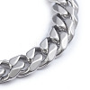 Men's 304 Stainless Steel Cuban Link Chain Bracelets BJEW-L673-001-P-3