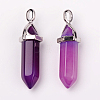 Natural Agate Double Terminated Pointed Pendants X-G-F295-05E-2