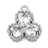 Ion Plating(IP) 304 Stainless Steel Cubic Zirconia Pendants STAS-R141-05P-03-1