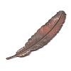 Alloy Feather Bookmarks AJEW-WH0314-07R-2