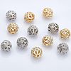 12Pcs 2 Colors Rack Plating Brass Micro Pave Clear Cubic Zirconia Beads ZIRC-NB0001-84-6