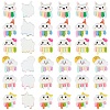 SUNNYCLUE 60Pcs 6 Styles Opaque Resin Cabochons RESI-SC0002-35-1