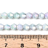 Anti-Tarnish Electroplate Bicone Glass Beads Strands X-EGLA-T021-4mm-16-07-4