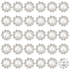 30Pcs 1-Hole Alloy Rhinestone Shank Buttons BUTT-MA0001-08B-1