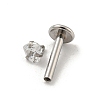 304 Stainless Steel Threaded Flatback Earrings LS-EJEW-NH0001-01C-02-2