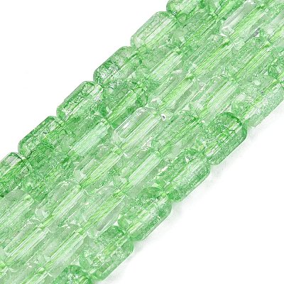 Crackle Transparent Glass Beads Strands GLAA-N068-05A-06-1