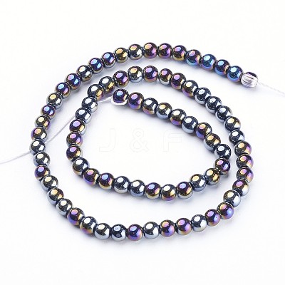 Glass Beads Strands X-GR4mm27Y-AB-1