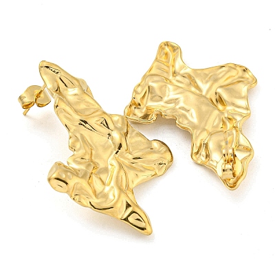Ion Plating(IP) 304 Stainless Steel Ear Studs EJEW-P270-04G-1