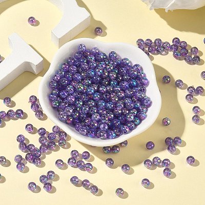 Eco-Friendly Transparent Acrylic Beads PL732-10-1