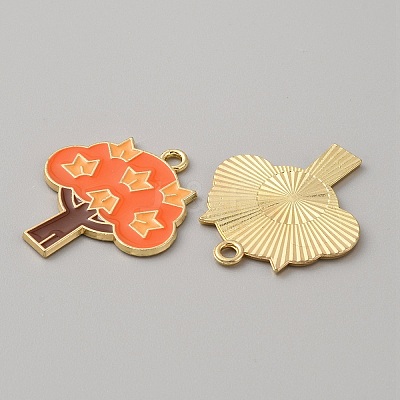 Thanksgiving Day Alloy Enamel Pendants ENAM-CJC0003-59G-1