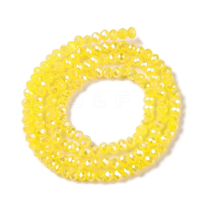 Baking Electroplate Glass Beads Strands DGLA-A039-J4mm-B23-1