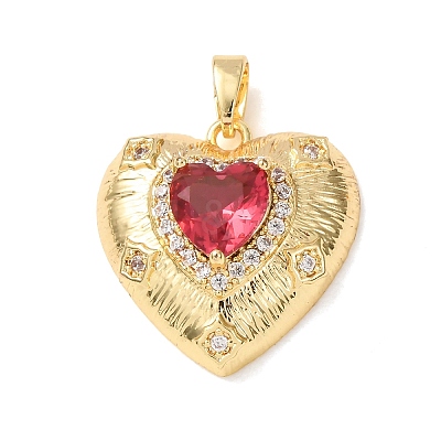 Valentine's Day Brass Micro Pave Cubic Zirconia Pendants CU-H001-02E-G-1