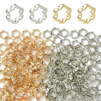 100Pcs 2 Colors CCB Plastic Bead Frame CCB-YW0001-68-1