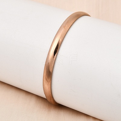 304 Stainless Steel Plain Bangles for Women Men BJEW-Z167-01M-01-1