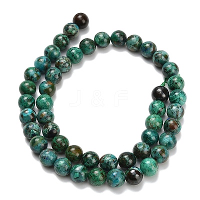 Natural Chrysocolla Beads Strands G-L642-B12-8mm-1