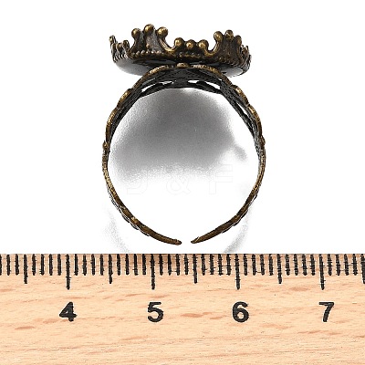 Antique Bronze Brass Filigree Ring Components X-KK-E477-AB-NF-1