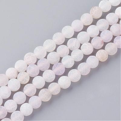 Natural Fire Crackle Agate Bead Strands G-S216-6mm-09-1
